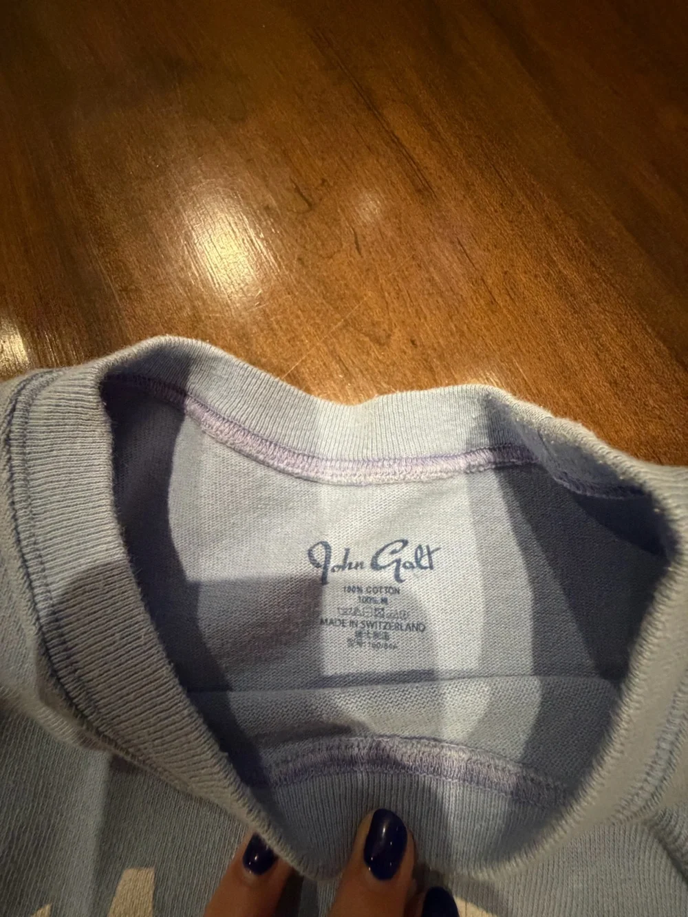 Brandy Melville Light Blue Malibu Graphic Tee